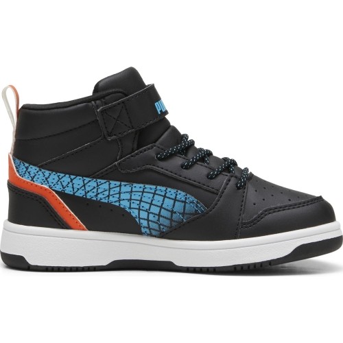 Buty dziecięce Puma Rebound V6 Mid Jr Black Blue White 397946 02