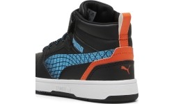 Buty dziecięce Puma Rebound V6 Mid Jr Black Blue White 397946 02
