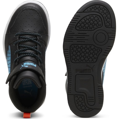 Buty dziecięce Puma Rebound V6 Mid Jr Black Blue White 397946 02
