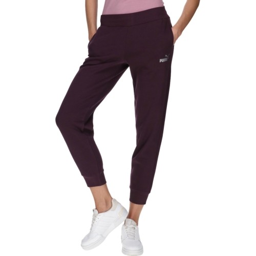 Puma Ess+ Metallic damskie spodnie sportowe Midnight Plum 849959 44