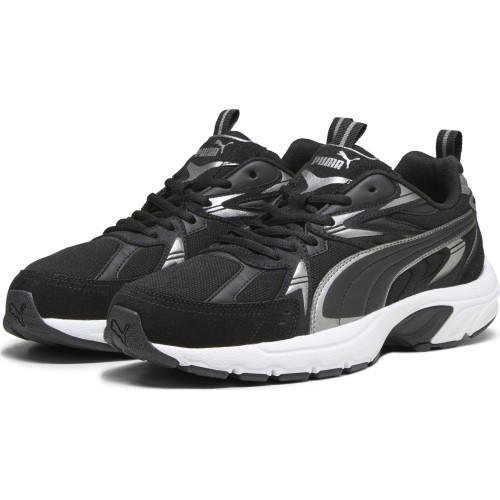 Buty męskie Puma Milenio Tech Suede Black White Silver 393489 01