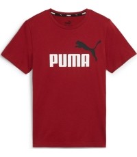 Koszulka młodzieżowa Puma Ess+ 2 Col Logo Tee Bordeaux 586985 14