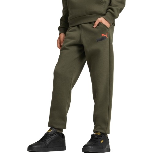 Spodnie młodzieżowe Puma Ess + 2 Col Logo Pants Fl khaki 586988 77
