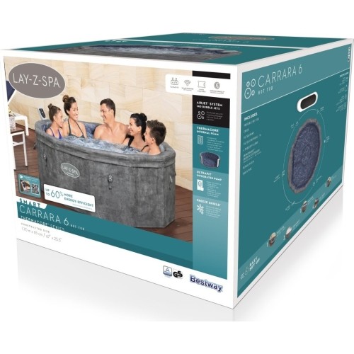 Lay-Z-Spa Carrara SMART Air Jet Jacuzzi BESTWAY