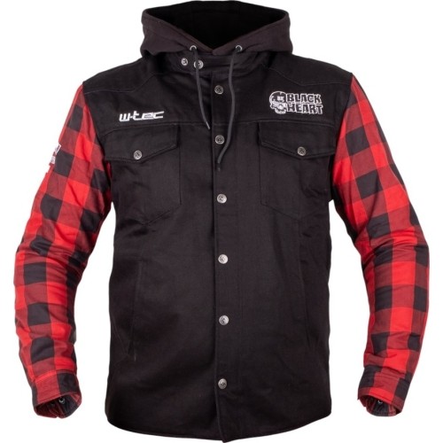 Kurtka motocyklowa W-TEC Black Heart Ruffster - Czarno-czerwony