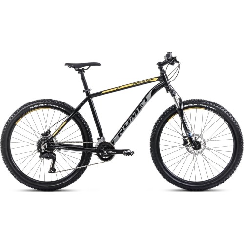 Dviratis Romet Rambler R7.2 CS 2024 czarno-szaro-żółty