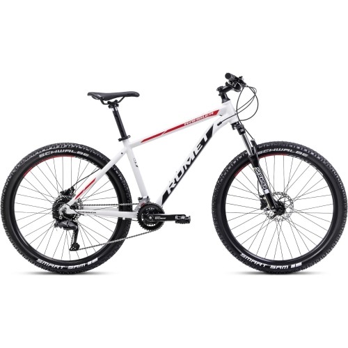 Dviratis Romet Rambler R7.2 CS 2024 biało-czerwono-czarny