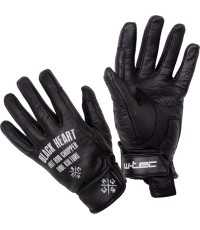 Skórzane letnie rękawice motocyklowe W-TEC Black Heart Darios - Czarny
