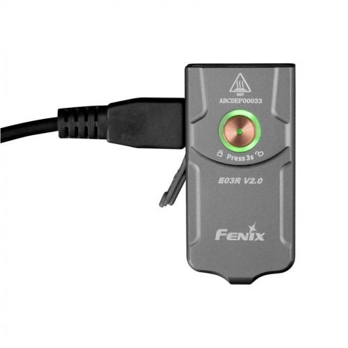 Latarka LED Fenix E03R V2.0 szara