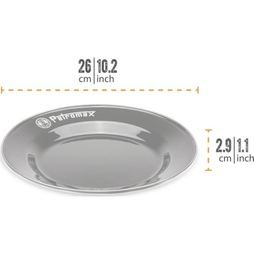 Talerze emaliowane 2 szt. 26 cm Petromax Black
