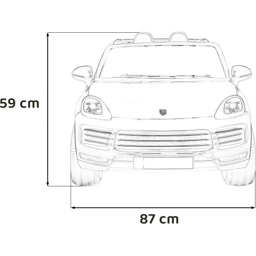 Pojazd elektryczny Porsche Cayenne S, biały