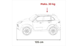 Pojazd elektryczny Porsche Cayenne S, biały
