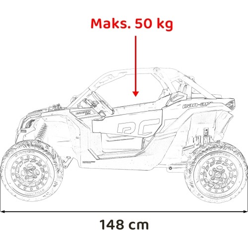 Pojazd Buggy Maverick Turbo RR czerwony