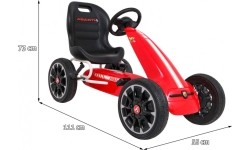 Gokart ABARTH czerwony