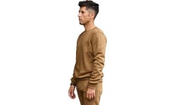 Bluza męska J.Style Fleece, brązowa 68B2001-158