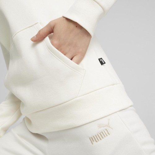 Damska bluza z kapturem Puma Ess+ Embroidery, biała 670004 99