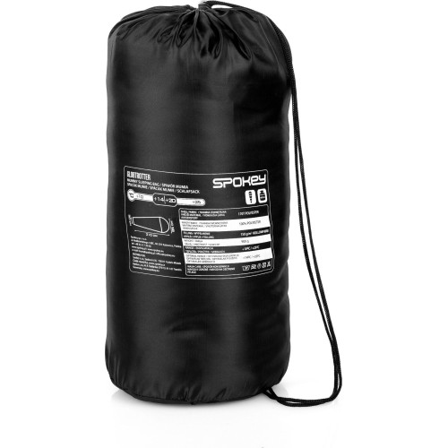 Śpiwór na wiosnę i lato 220 cm czarny Spokey GLOBTROTTER