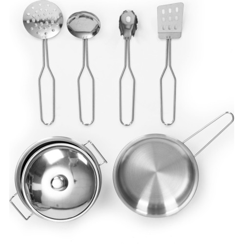 Kuchnia dla dzieci z dźwiękami i LED drewniana duża otwierane szafki 7 akcesoriów ECOTOYS