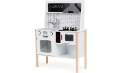 Drewniana kuchnia dla dzieci z dźwiękami i światłami ECOTOYS