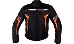 Męska kurtka motocyklowa BOS Laganas - Czarny/Pomarzańczowy