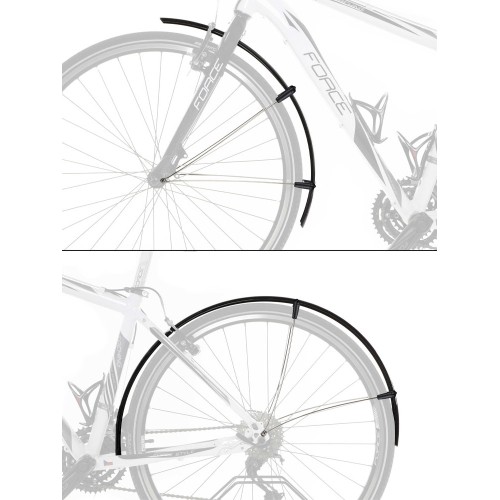 Zestaw błotników FORCE 36 Aluflex Road 28", 36mm (czarne)