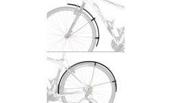Zestaw błotników FORCE 36 Aluflex Road 28", 36mm (czarne)