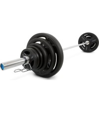 Zestaw talerzy olimpijskich Pivot Fitness PVT-100 Pro Training, chromowany gryf