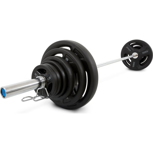 Zestaw talerzy olimpijskich Pivot Fitness PVT-100 Pro Training, chromowany gryf