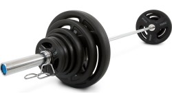 Zestaw talerzy olimpijskich Pivot Fitness PVT-100 Pro Training, chromowany gryf