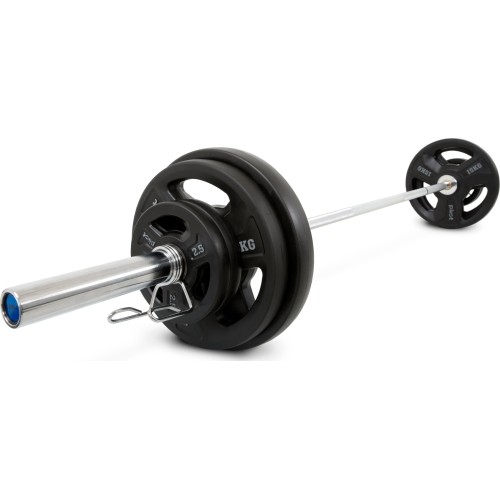 Zestaw obciążeń olimpijskich Pivot Fitness PVT-80 Pro Training z chromowanym gryfem