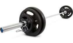 Zestaw talerzy olimpijskich Pivot Fitness PVT-80 Pro - chromowany drążek