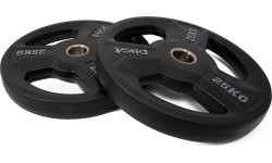 Zestaw gumowych talerzy olimpijskich Pivot Fitness 25 kg