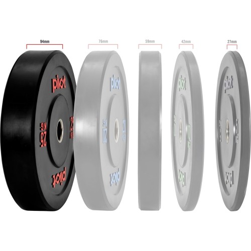 Pivot Fitness Pro Training Bumper Plates Zestaw 25 kg