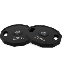 Zestaw gumowych talerzy olimpijskich 25 kg