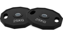Zestaw gumowanych obciążeń olimpijskich 25 kg Kroon
