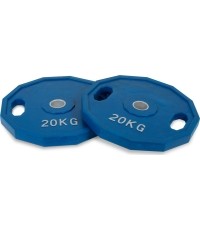 Zestaw gumowych talerzy olimpijskich 20 kg