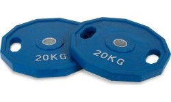 Zestaw gumowych talerzy olimpijskich 20 kg