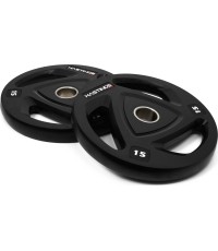 Zestaw gumowanych talerzy olimpijskich Tri-Grip Hastings Pro 15 kg