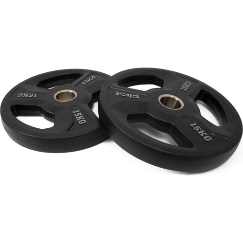 Zestaw olimpijskich talerzy gumowanych Pivot Fitness 15 kg