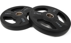 Zestaw olimpijskich talerzy gumowanych Pivot Fitness 15 kg
