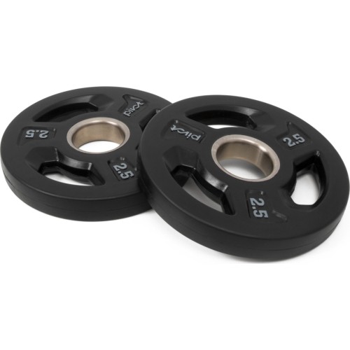 Pivot Fitness Olympic gumowane obciążenia 2,5 kg, zestaw
