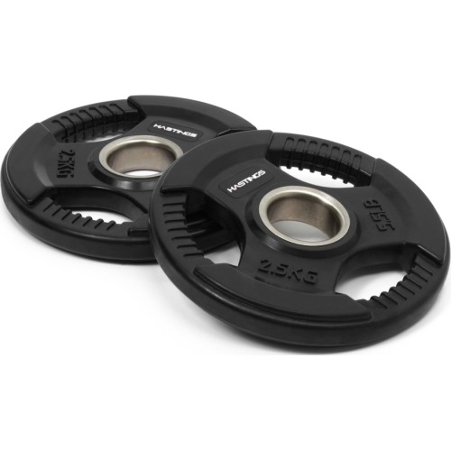 Zestaw gumowanych talerzy olimpijskich Tri-Grip Hastings 2,5 kg