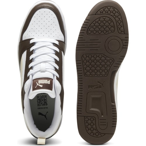 Buty męskie Puma Rebound V6 Low White Brown Beige 392328 31