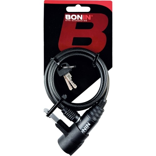 Zamek BONIN // zamek kablowy, z kluczem, z uchwytem, 6 x 1000 mm