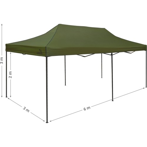 Namiot imprezowy nożycowy 3x6m zielony WODOODPORNY
