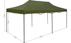 Namiot imprezowy nożycowy 3x6m zielony WODOODPORNY