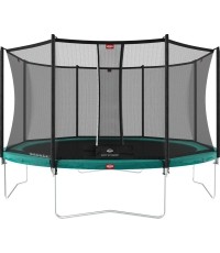 Trampolina ogorodowa BERG Favorit Regular z siatką Comfort - 330 cm, zielona