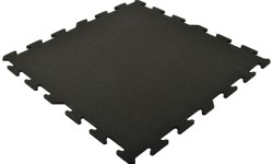 Gumowe płyty - Puzzle na podłogę Nawierzchnia sportowa - Czarne, 98x98 cm