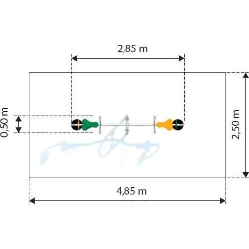 Huśtawka równoważnia na plac zabaw Inter-Play Balancilo 2