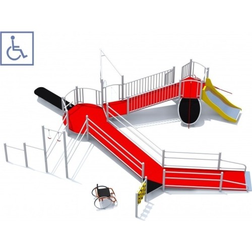 Zestaw integracyjny na plac zabaw dla osób na wózkach inwalidzkich Inter-Play Centaur
